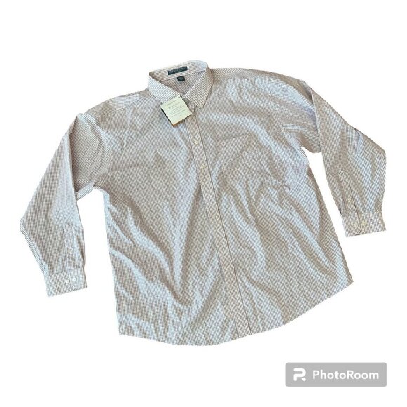NWT Chestnut Hill Performance Woven No Iron Longsleeve Button Down Size 3XL XXXL - Picture 1 of 12